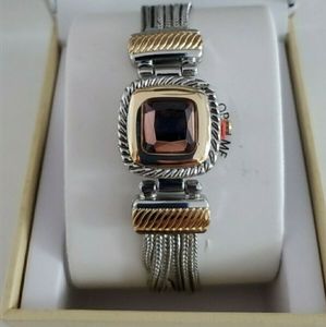 Charter Club Women’s Flip Cover Two-Tone Bracelet Watch